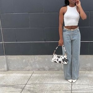Fringe Low-Waist Jeans